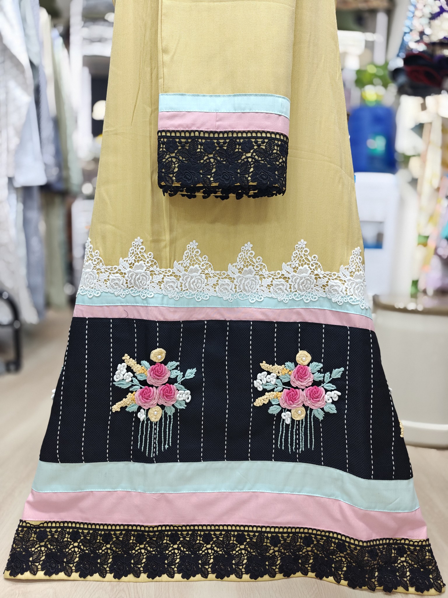 Mustard Colour Heavy Handwork and Lacing Rida Mustard Colour Heavy Handwork and Lacing Rida